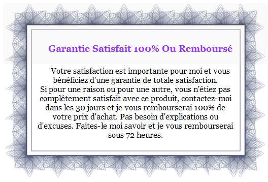 Garantie satisfait ou rembours